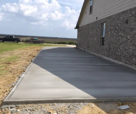 Custom concrete patio in Beaumont TX